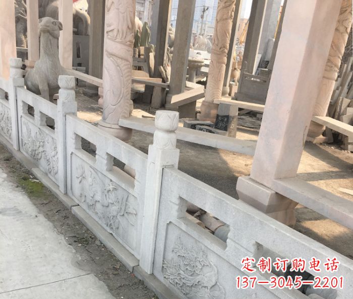 北京园林景观大理石浮雕栏板石雕