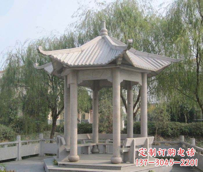 北京园林景观大理石凉亭石雕