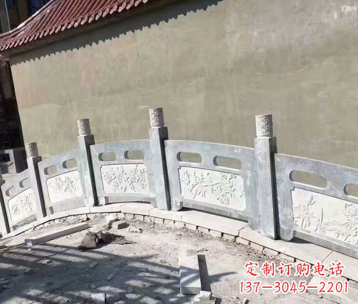 北京园林景观大理石桥栏板石雕 (5)
