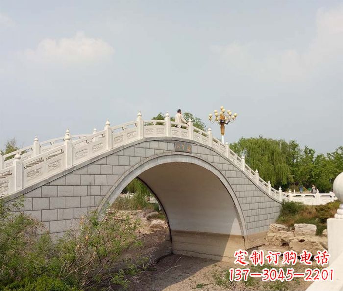 北京园林景观大理石桥栏板石雕 (6)