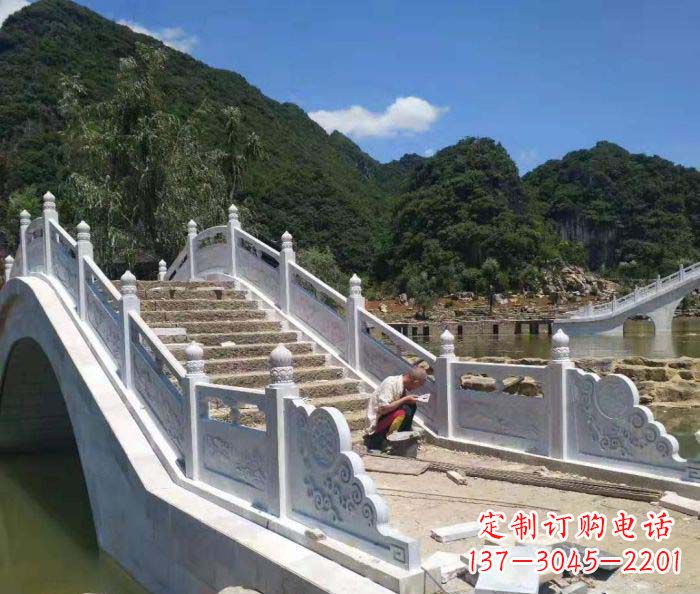 北京园林景观大理石桥栏板石雕_1