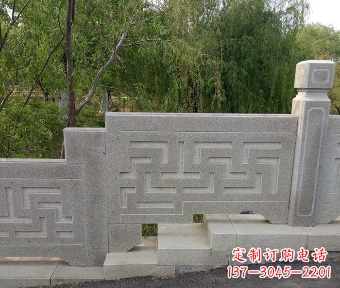 北京园林景观大理石桥栏板石雕 (7)