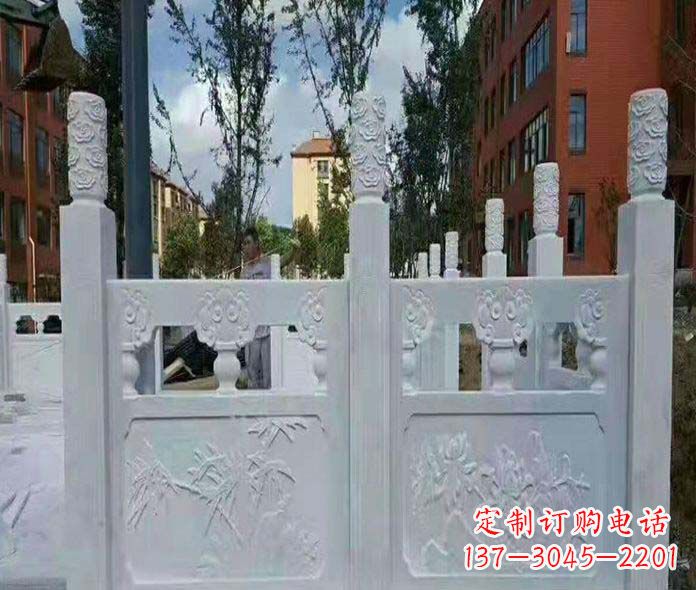 北京园林景观大理石桥栏板石雕_2