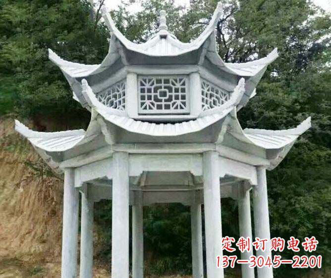 北京园林景观多层凉亭石雕