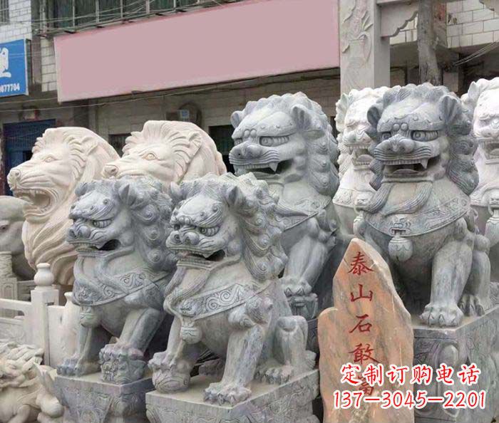 北京园林景观仿古狮子石雕