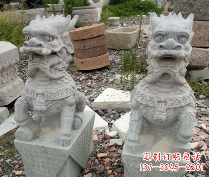 北京园林景观仿古麒麟石雕