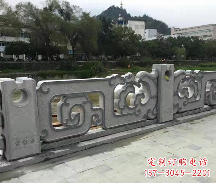 北京园林景观仿古石雕栏板_1