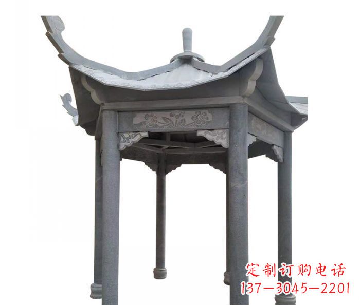 北京园林景观仿古石雕凉亭 (3)