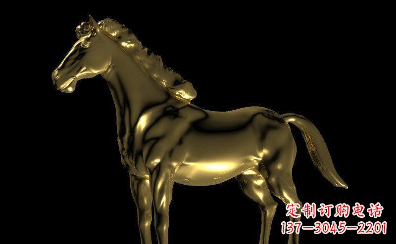 北京园林马动物景观铜雕