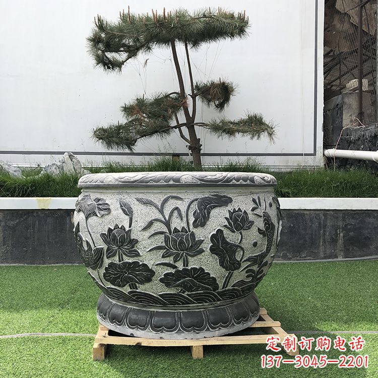 北京园林石雕水缸