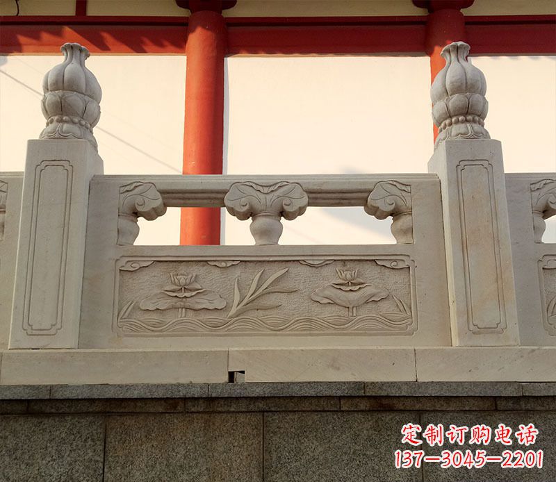 北京园林石浮雕栏板景观石雕 (2)