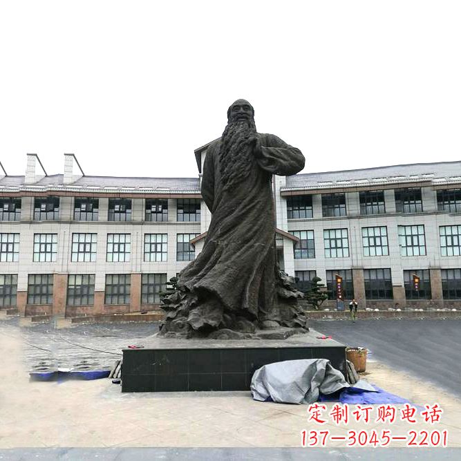 北京张大千铜雕塑像-景区广场名人雕塑