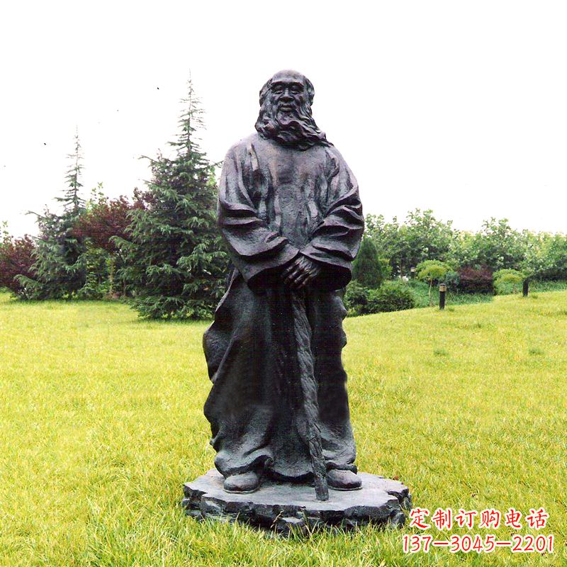 北京张大千铜雕像-公园近代名人著名人物雕塑