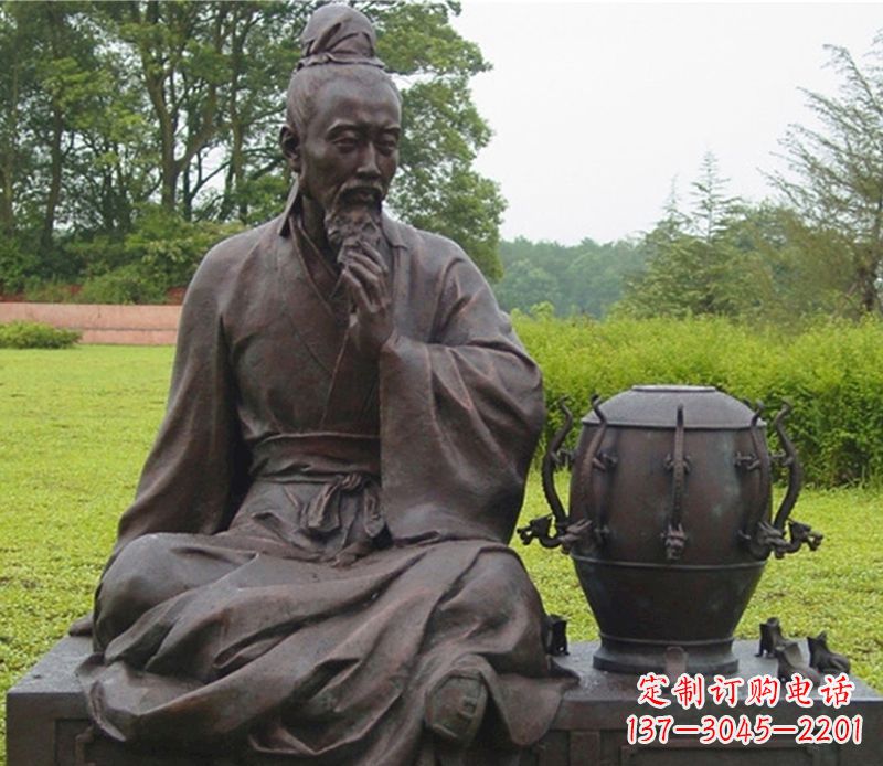 北京张衡科学家铜雕