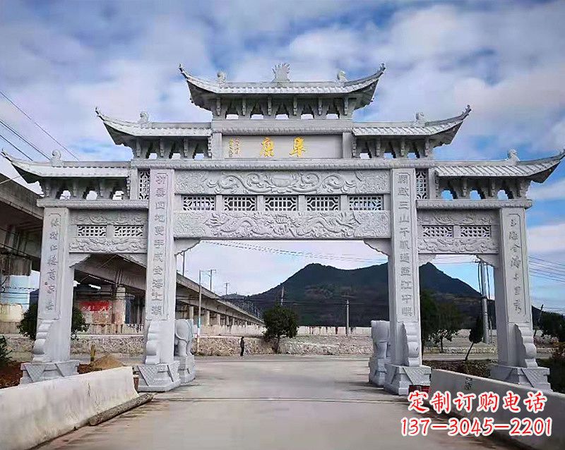 北京张掖石雕牌坊雕刻