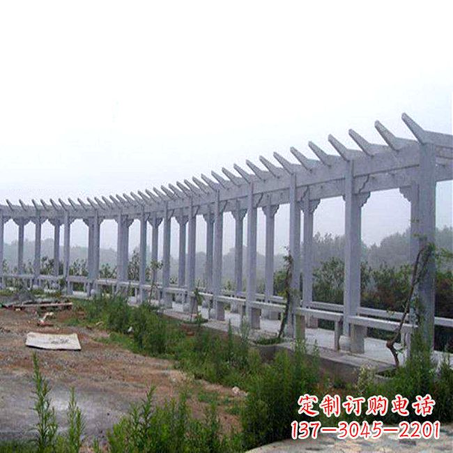 北京中式花架石雕长廊
