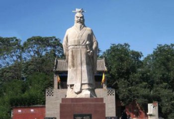 北京魏武帝曹操汉白玉石雕像-景区历史名人塑像