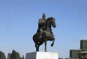 北京魏武帝曹操骑马雕塑-景区园林历史人物古代著名军事家帝王