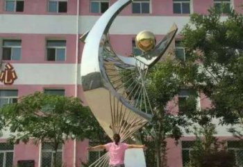 北京学校不锈钢起航标志雕塑