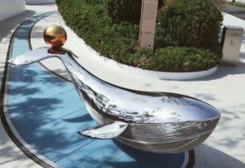 北京园林不锈钢海豚景观摆件