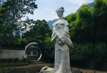 北京园林历史名人塑像王昭君汉白玉雕塑