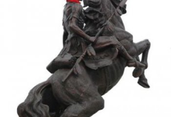 北京战士与马 铸铜雕塑