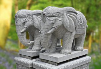 北京招财纳福石雕大象