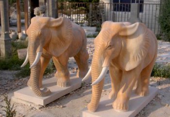北京招财石雕大象