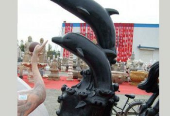 北京中国黑海豚石雕