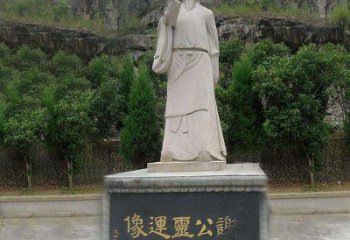 北京中国历史名人南北朝时期著名诗人谢公灵运大理石石雕像