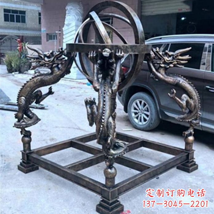 北京铸铜浑天仪景观雕塑摆件