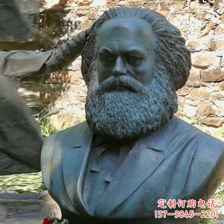 北京铸铜名人无产阶级导师马克思头像雕塑
