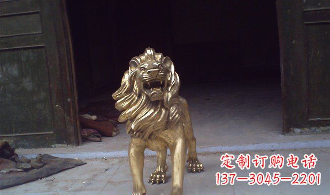 北京铸铜狮子西洋狮子铜雕
