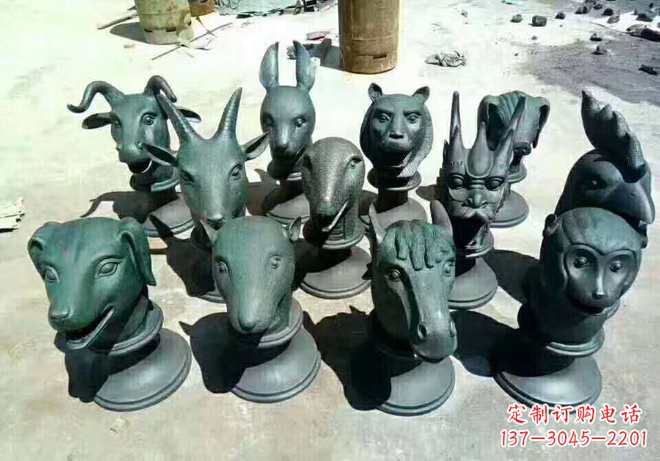 北京铸铜十二生肖动物雕塑