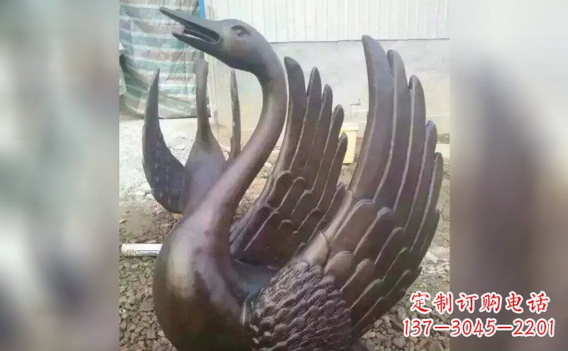 北京铸铜天鹅铜雕