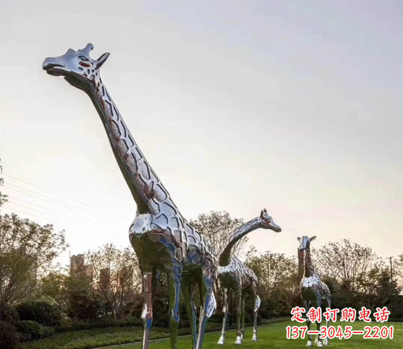 北京不锈钢长颈鹿雕塑