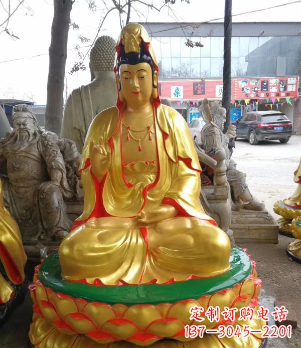 北京宗教庙宇玻璃钢观音菩萨雕像