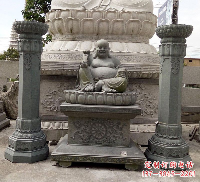 北京宗教庙宇如意弥勒佛石雕