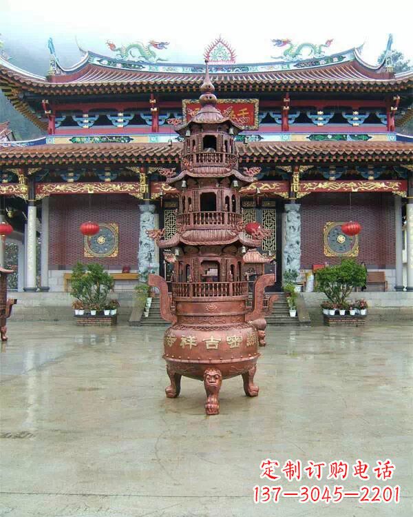 北京宗教庙宇香炉铜雕