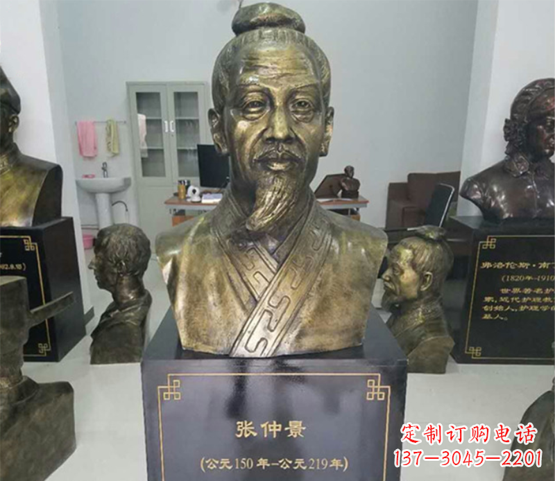 北京张仲景半身像铜雕