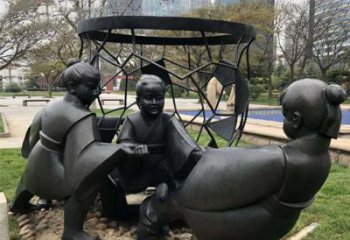 北京铸铜公园司马光砸缸儿童雕塑