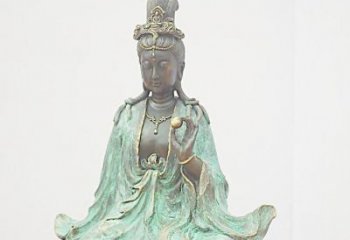 北京铸铜观自在观音雕像