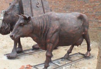 北京铸铜奶牛公园动物铜雕