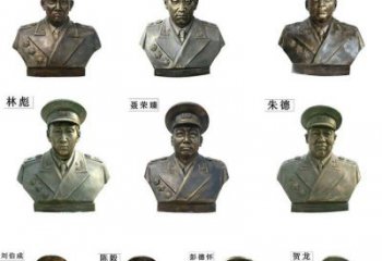 北京铸铜十大元帅头像雕塑