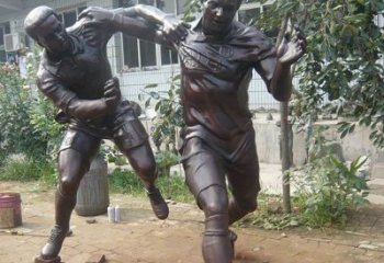 北京足球运动公园人物铜雕