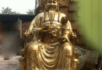 北京坐式财神爷铜雕