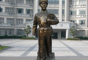 北京校园名人雷锋铜雕