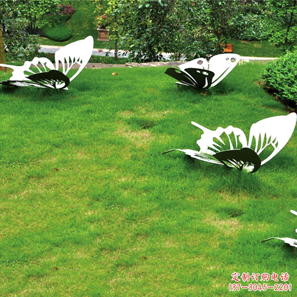 北京蝴蝶雕塑-酒店不锈钢抽象蝴蝶雕塑